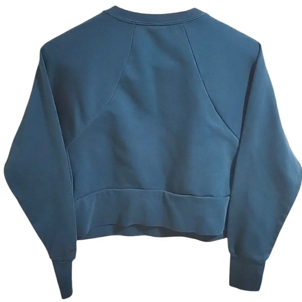 Nike Yoga Lux Teal Dri-Fit Cropped Pullover, Women's S